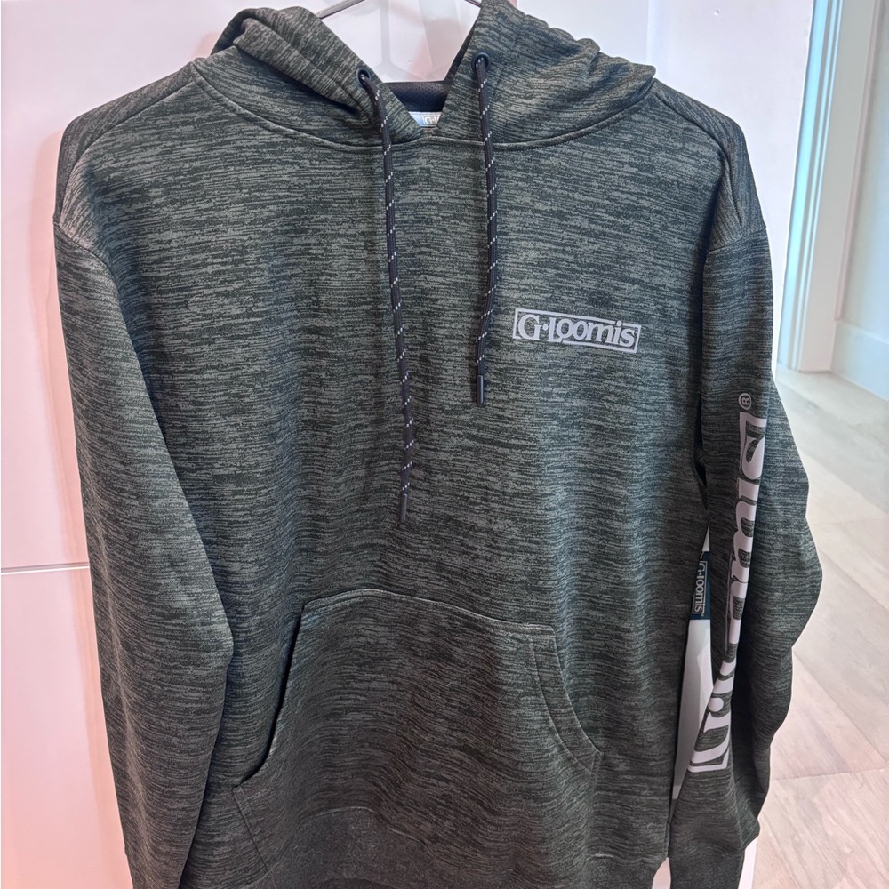NWT G. Loomis Hoodie Men's Medium Performance Sweatshirt Olive Heather